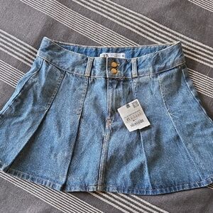 Zara Blue Denim Mini Skirt